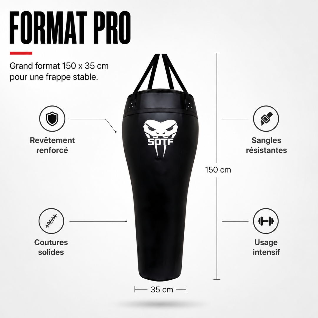 Sac de Frappe Muay Thai Forme Corps MaisonDuBoxeur