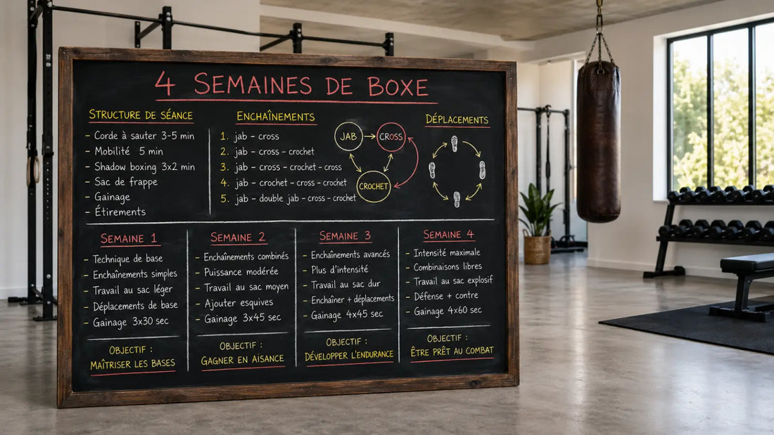Programme débutant : comment s'entraîner sur sac de frappe à domicile