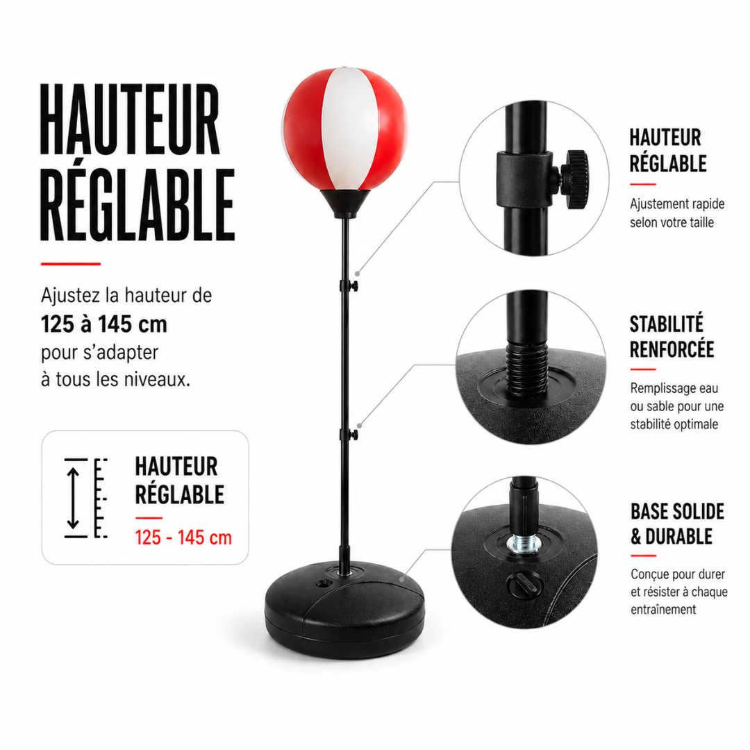 Punching Ball Enfant sur Pied 125 cm MaisonDuBoxeur