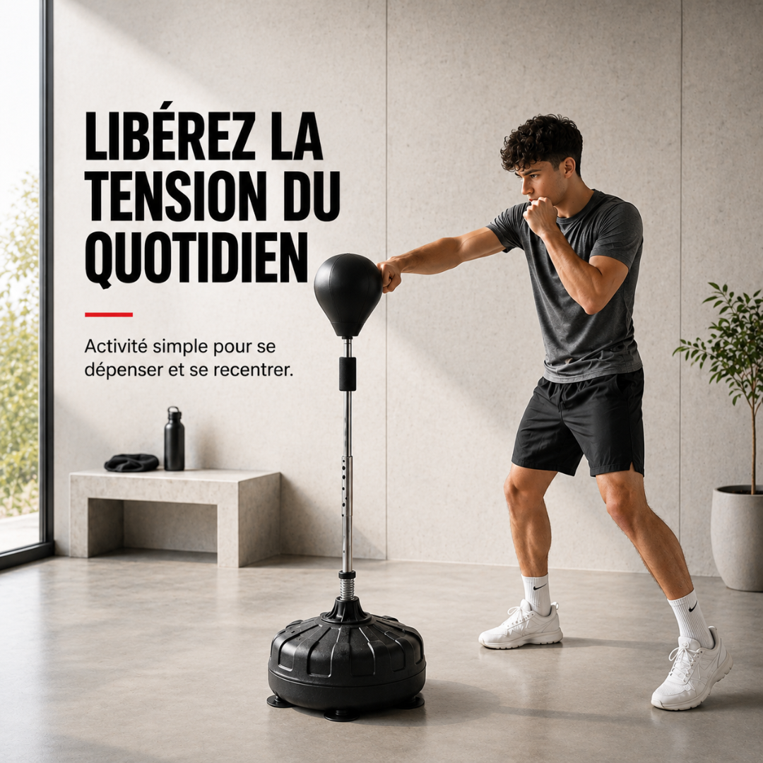 Punching Ball sur Pied Réglable – Ressort MaisonDuBoxeur
