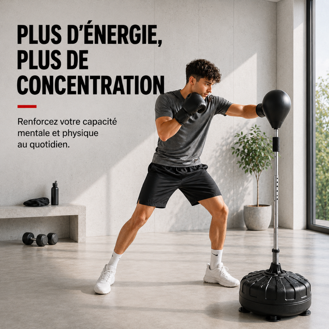 Punching Ball sur Pied Réglable – Ressort MaisonDuBoxeur