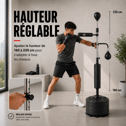 Punching Ball sur Pied 2 Poires 360° MaisonDuBoxeur