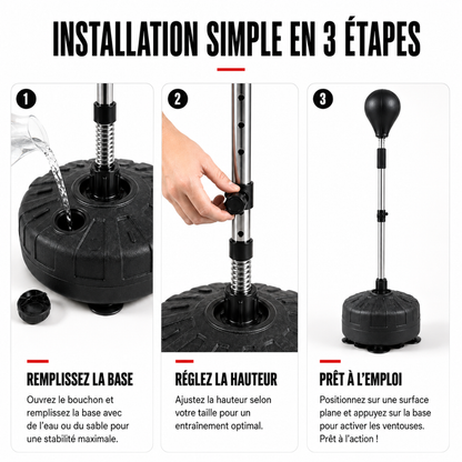 Punching Ball sur Pied Réglable – Ressort MaisonDuBoxeur