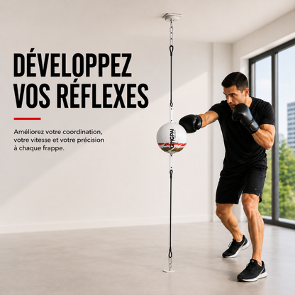 Ballon de Vitesse Rond – Double Élastique MaisonDuBoxeur