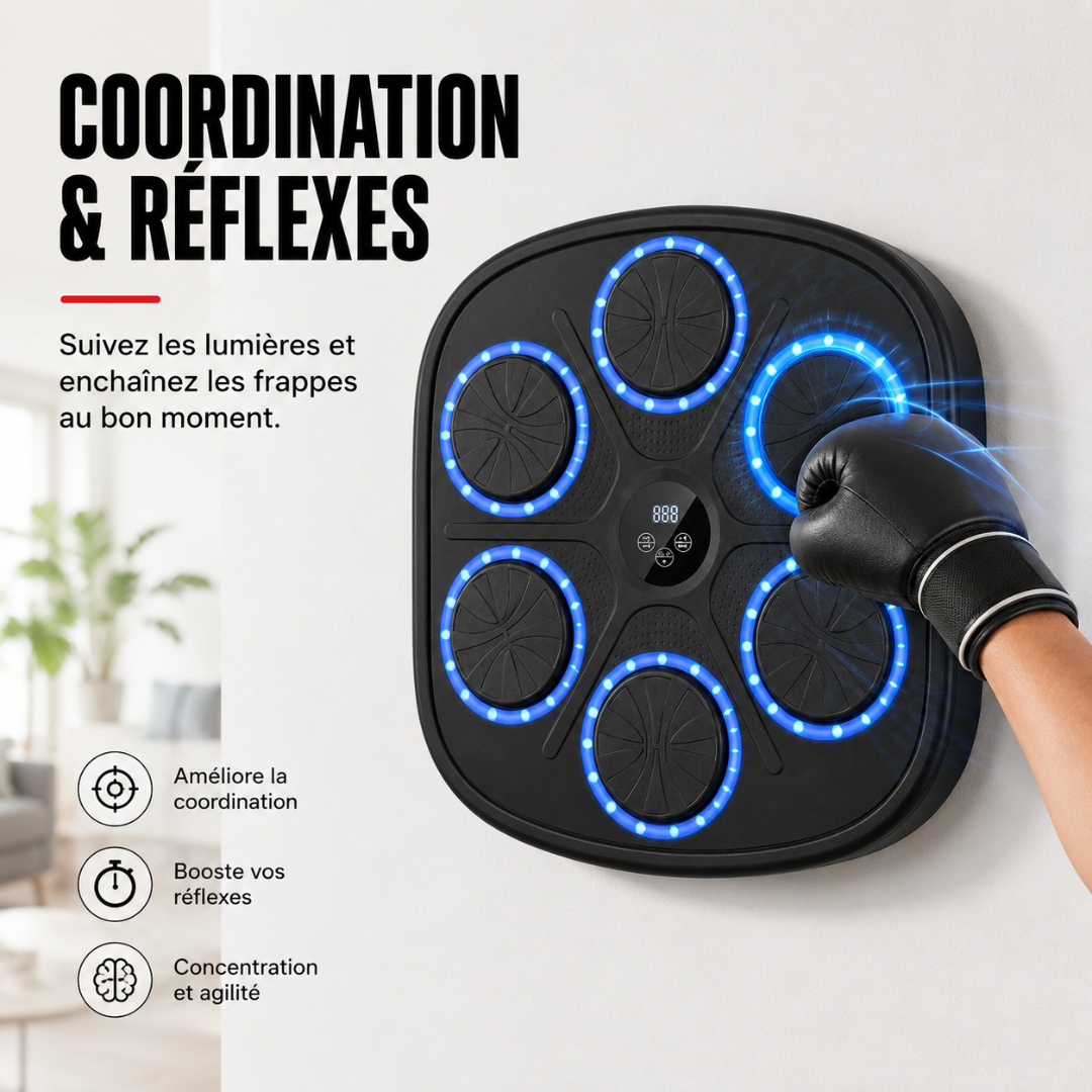 Machine de Boxe Murale Bluetooth 9 Modes MaisonDuBoxeur