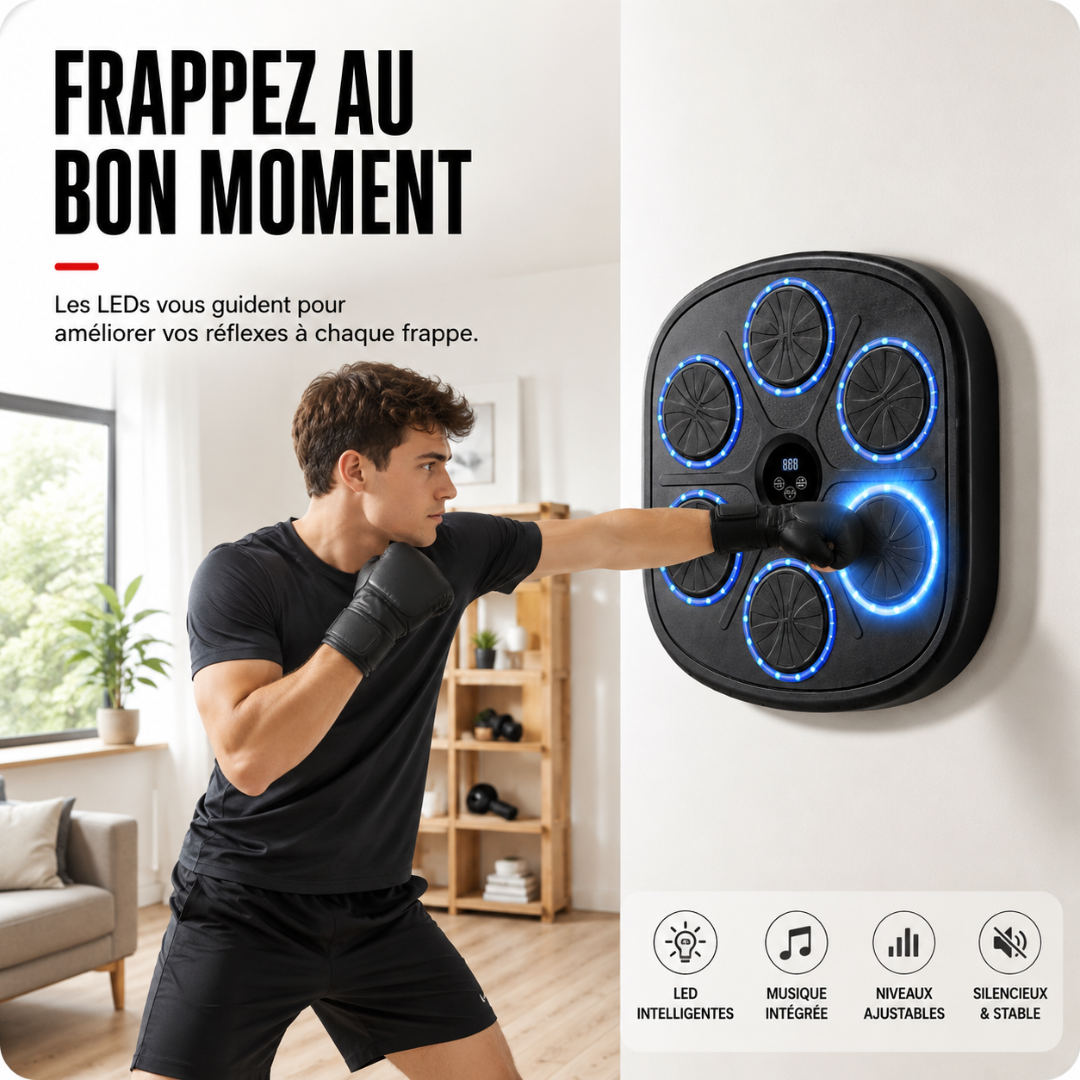Machine de Boxe Murale Bluetooth 9 Modes MaisonDuBoxeur
