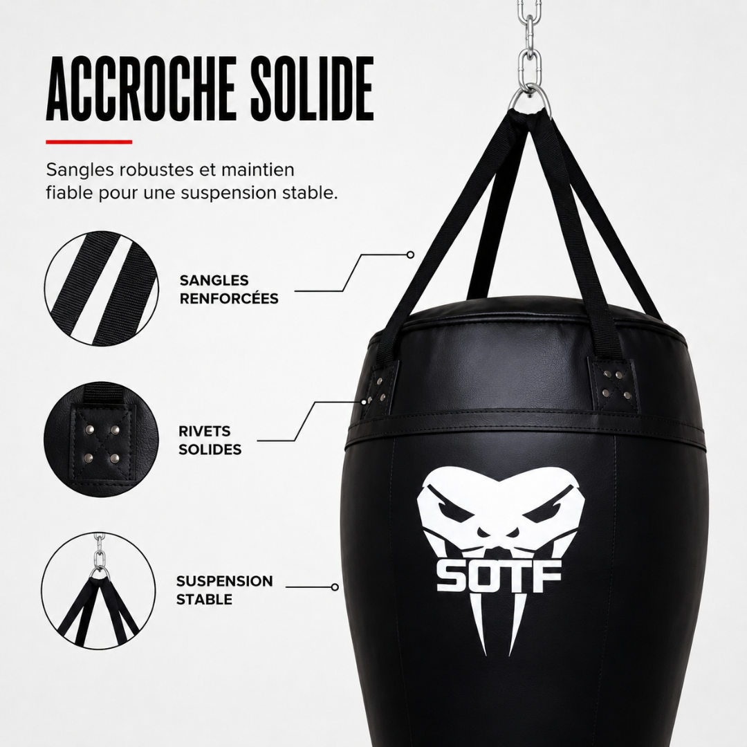 Sac de Frappe Muay Thai Forme Corps MaisonDuBoxeur
