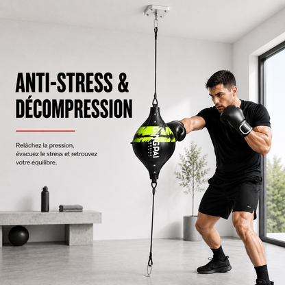 Ballon de Vitesse Ovale – Double Élastique MaisonDuBoxeur
