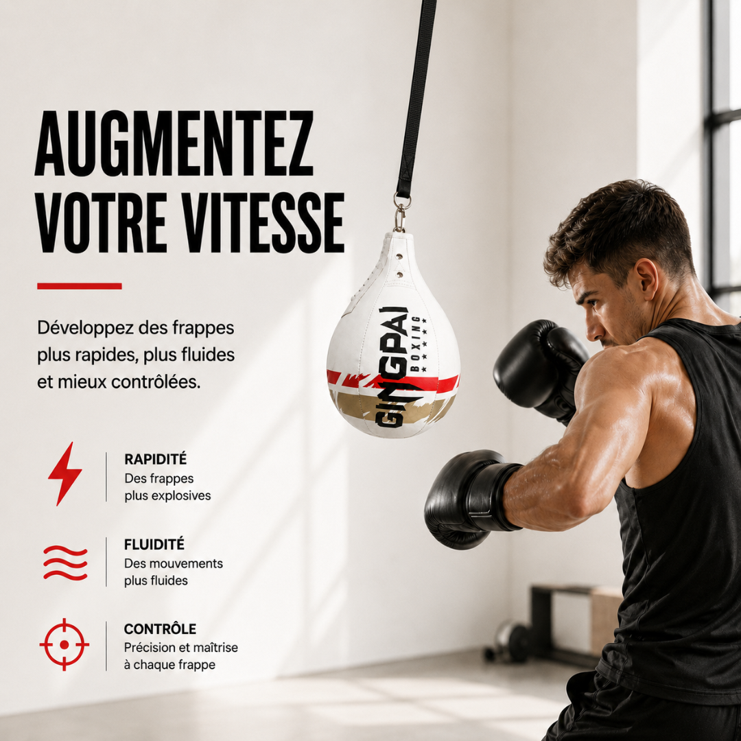 Poire de Vitesse Cuir PU 350g MaisonDuBoxeur