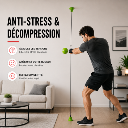 Balle Réflexe Suspendue – Sans Perçage MaisonDuBoxeur