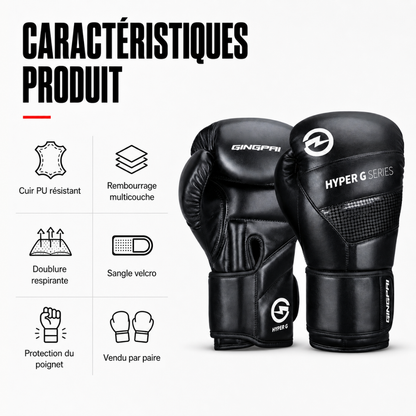 Gants de Boxe Entraînement Cuir PU MaisonDuBoxeur