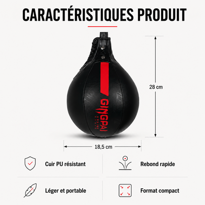 Poire de Vitesse Cuir PU Rebond Rapide MaisonDuBoxeur