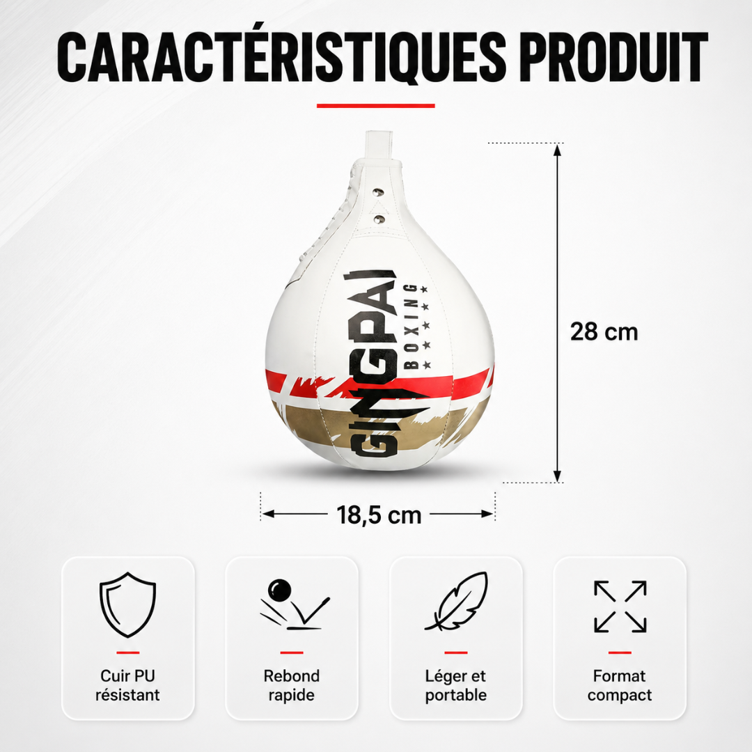 Poire de Vitesse Cuir PU 350g MaisonDuBoxeur