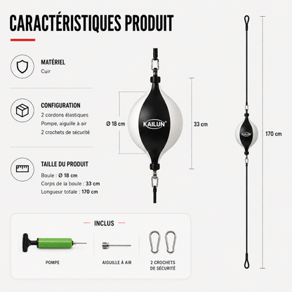 Balle de Vitesse Suspendue – Kit Complet MaisonDuBoxeur