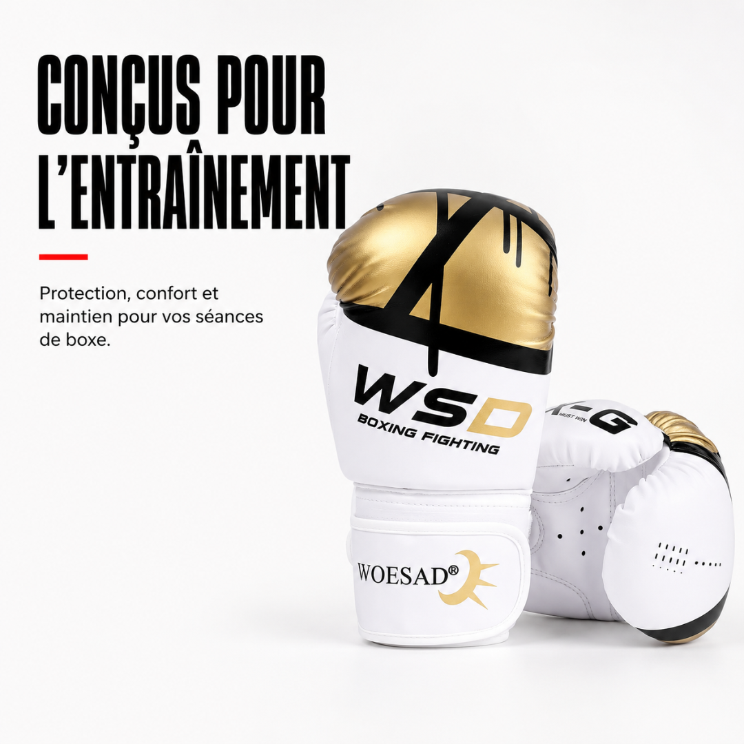 Gants de Boxe Kick Boxing Cuir PU MaisonDuBoxeur