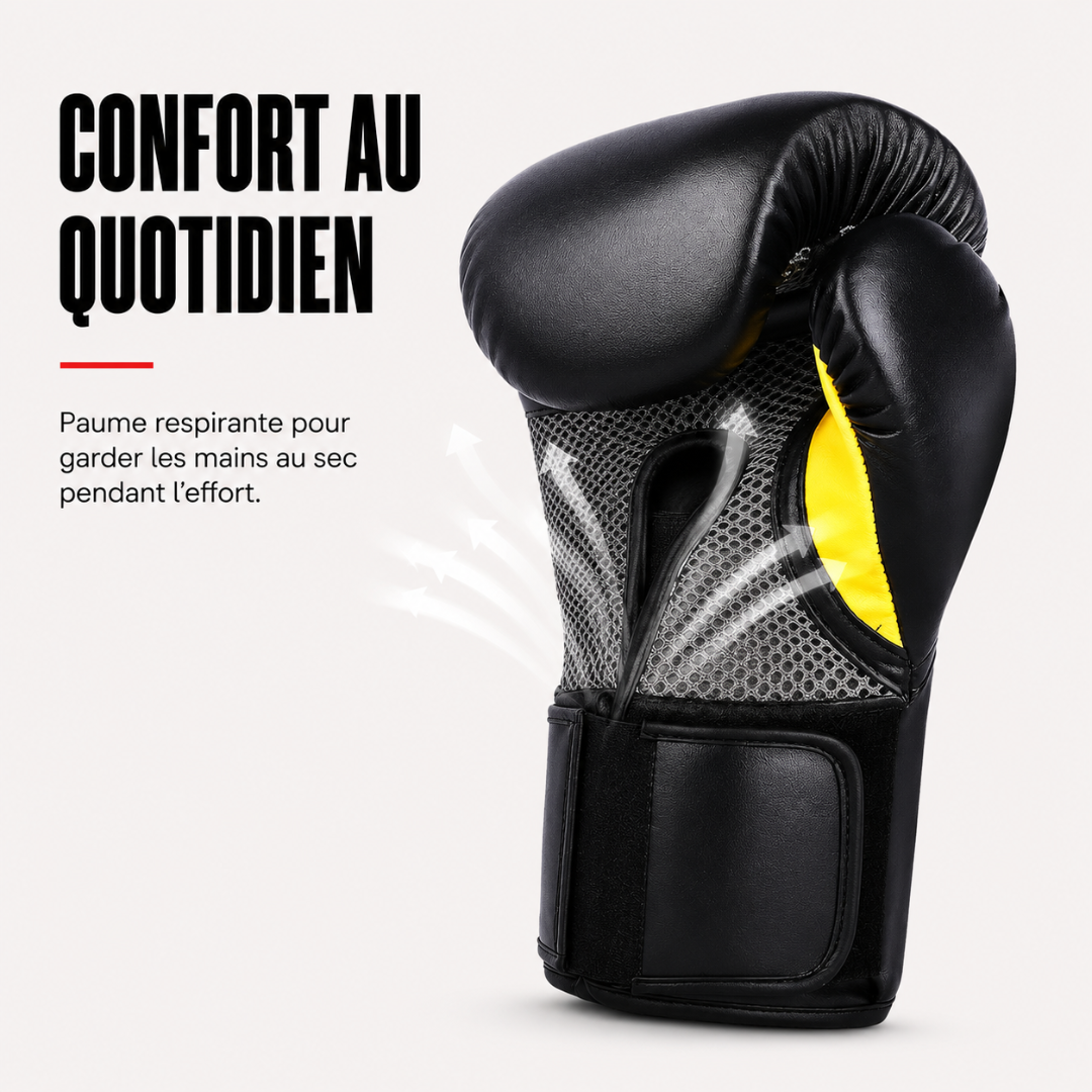 Gants de Boxe Respirants Cuir PU MaisonDuBoxeur