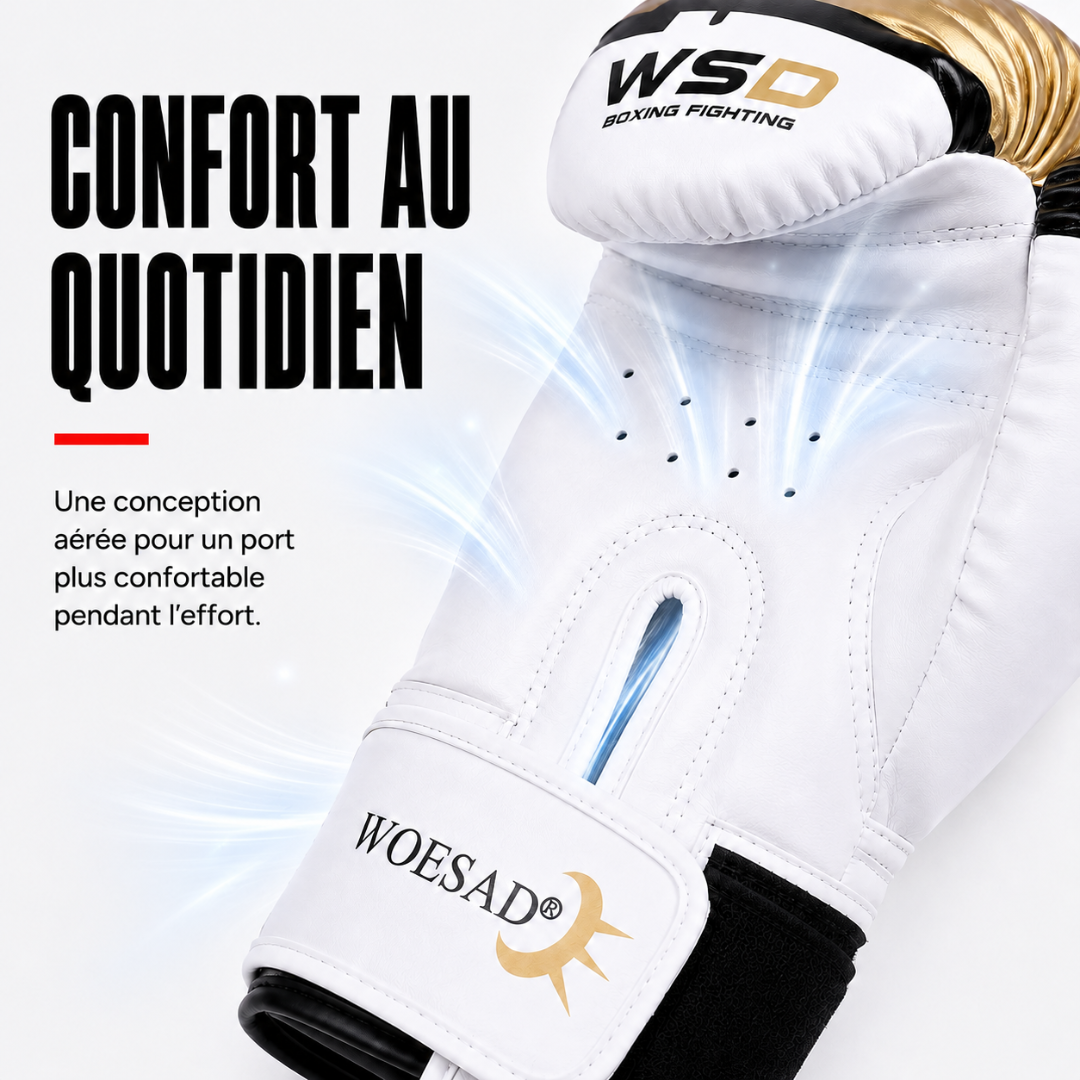 Gants de Boxe Kick Boxing Cuir PU MaisonDuBoxeur