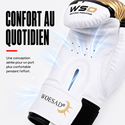 Gants de Boxe Kick Boxing Cuir PU MaisonDuBoxeur