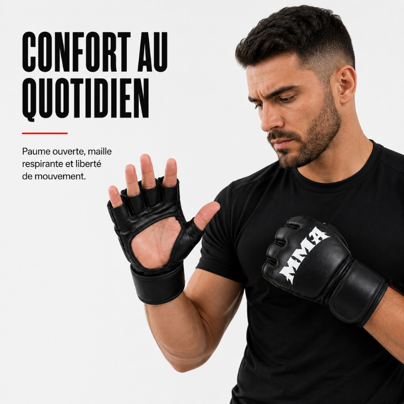 Gants MMA Légers – Cuir PU Boxe MaisonDuBoxeur