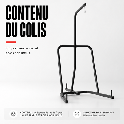 Support sur Pied Sac de Frappe Acier MaisonDuBoxeur