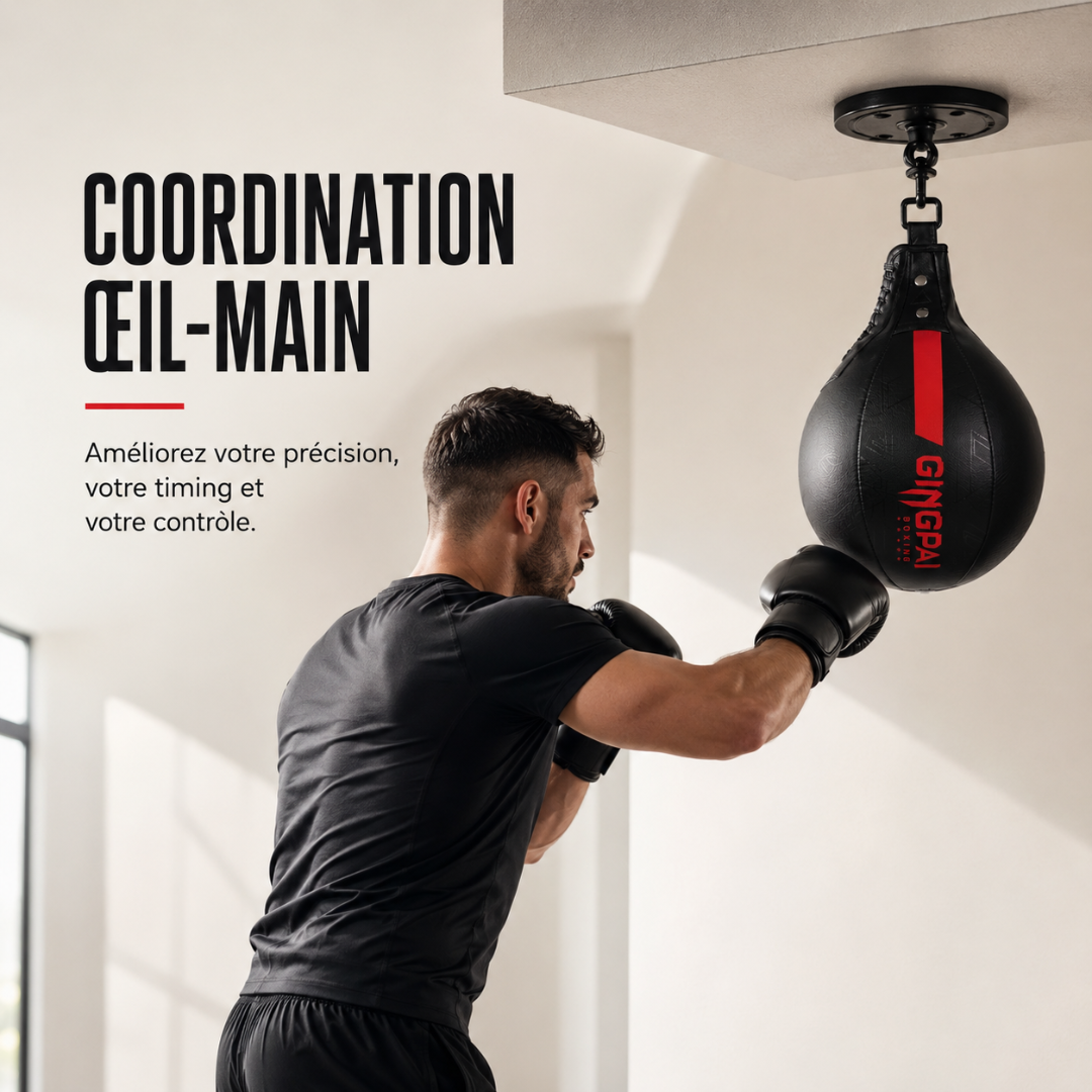 Poire de Vitesse Cuir PU Rebond Rapide MaisonDuBoxeur