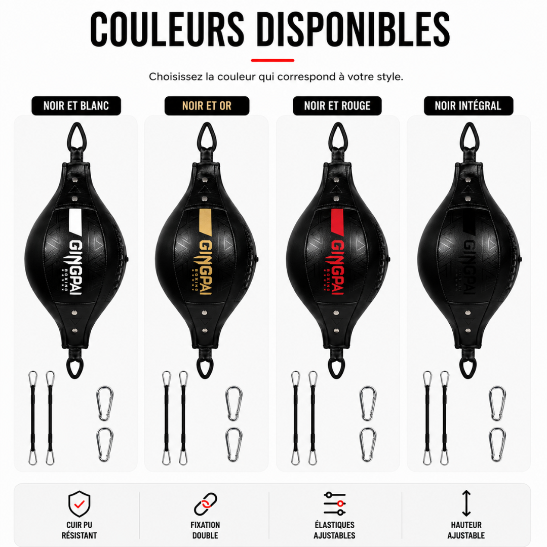 Balle de Vitesse Ovale Fixation Double MaisonDuBoxeur