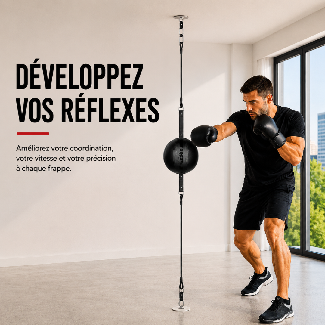 Balle de Vitesse Ronde Fixation Double MaisonDuBoxeur