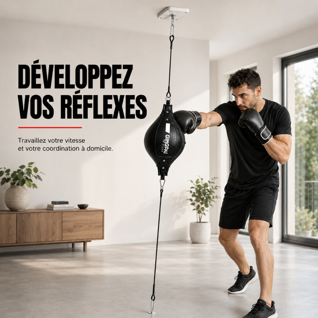 Balle de Vitesse Ovale Fixation Double MaisonDuBoxeur