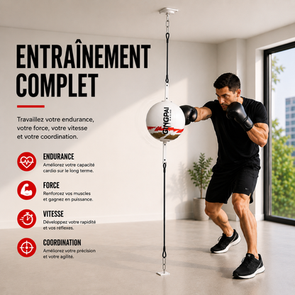 Ballon de Vitesse Rond – Double Élastique MaisonDuBoxeur
