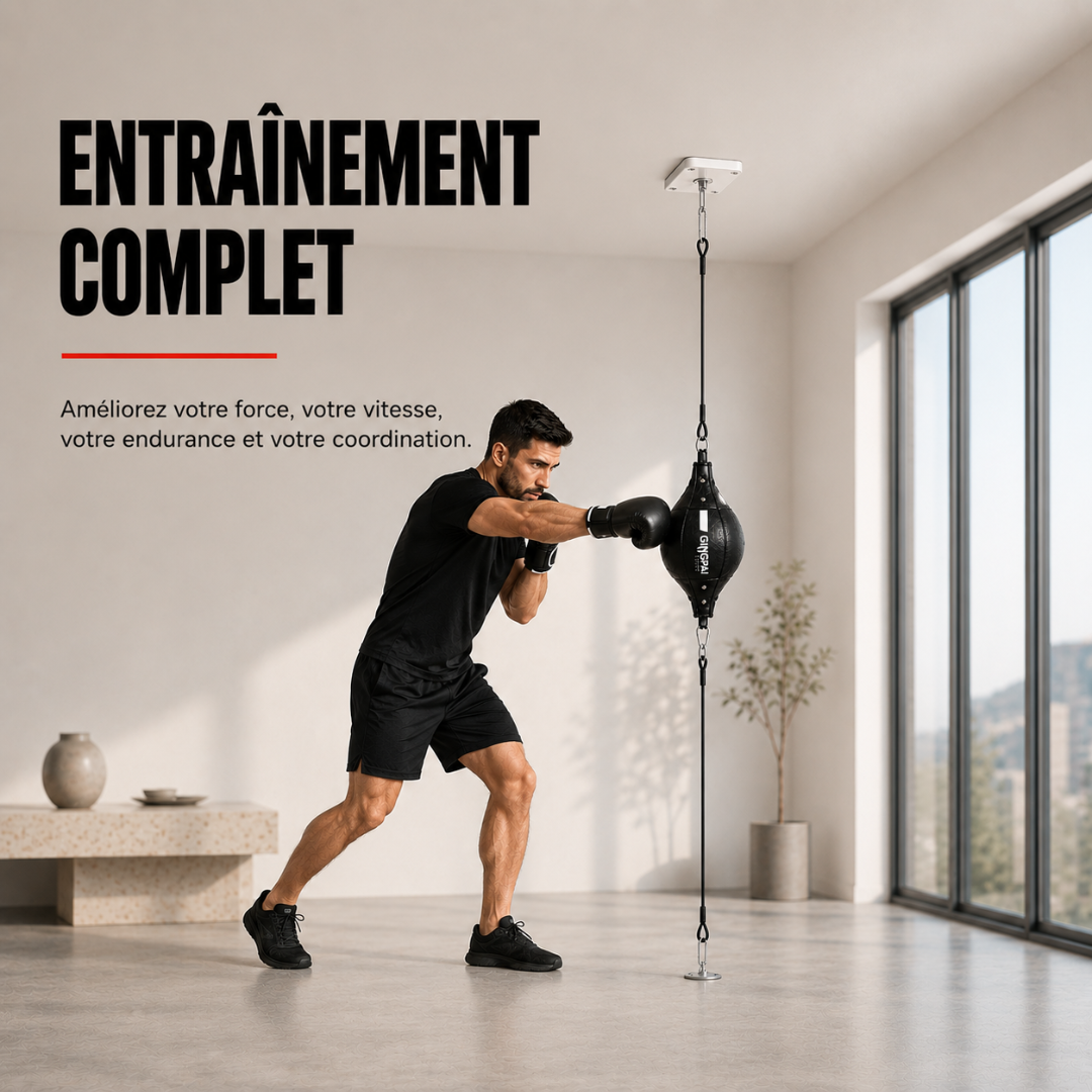 Balle de Vitesse Ovale Fixation Double MaisonDuBoxeur