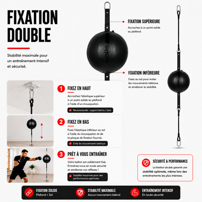 Balle de Vitesse Ronde Fixation Double MaisonDuBoxeur