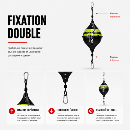 Ballon de Vitesse Ovale – Double Élastique MaisonDuBoxeur