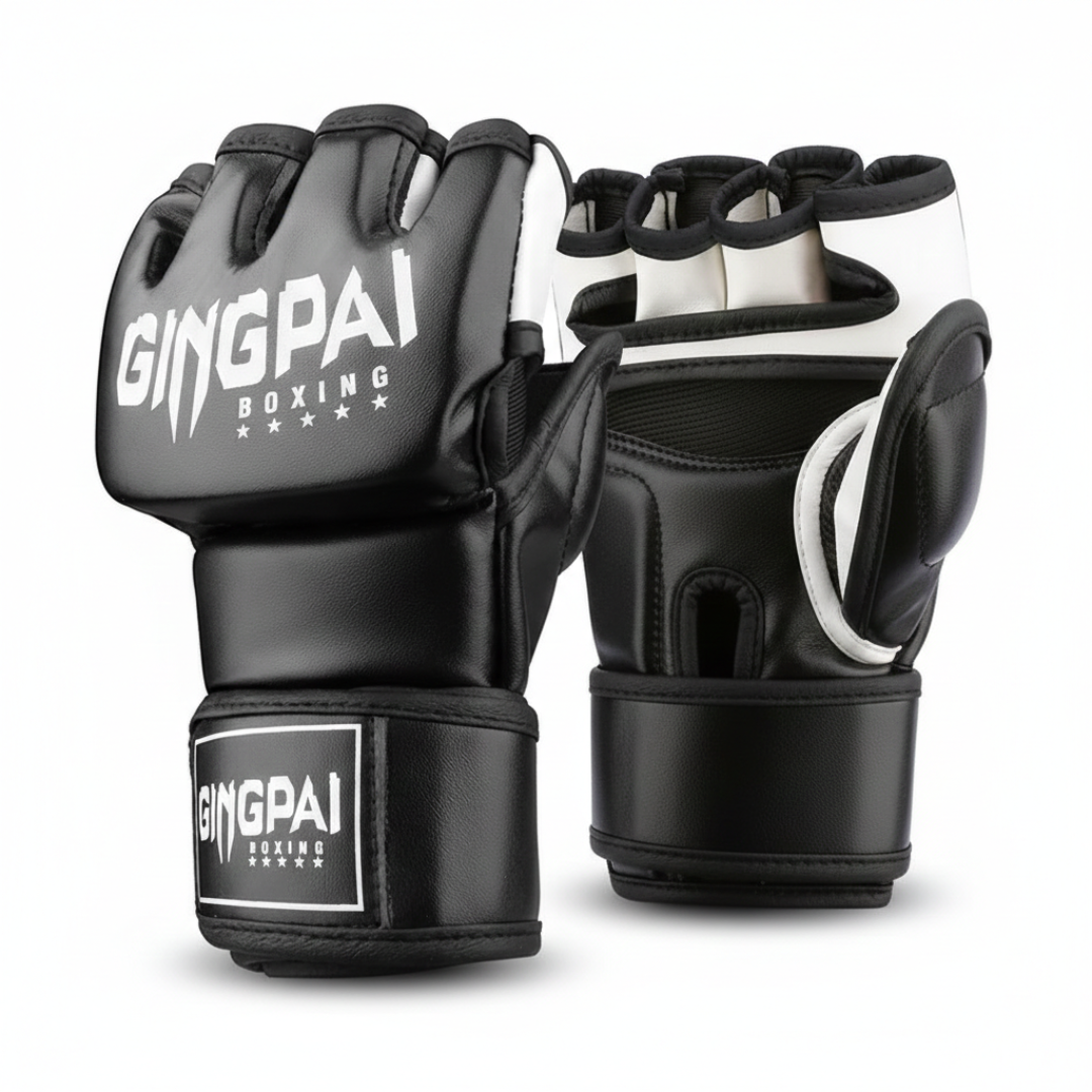 Gants MMA Demi-Doigts Cuir PU MaisonDuBoxeur