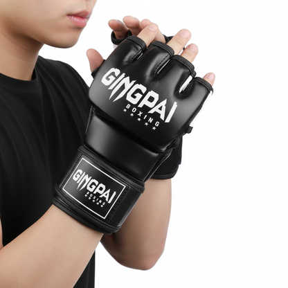 Gants MMA Demi-Doigts Cuir PU MaisonDuBoxeur