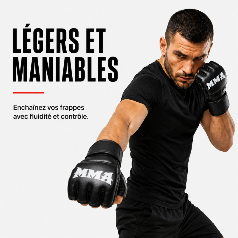 Gants MMA Légers – Cuir PU Boxe MaisonDuBoxeur