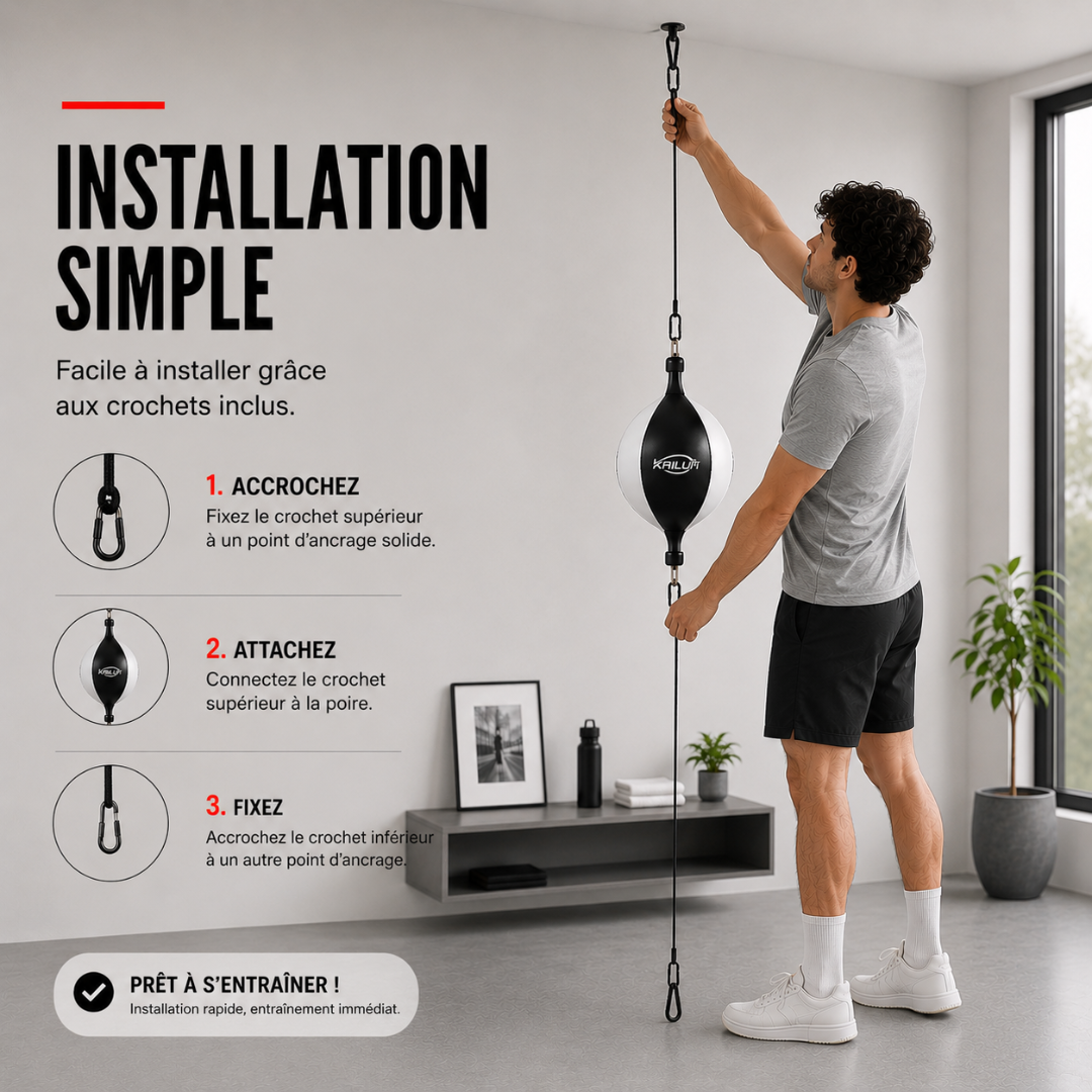 Balle de Vitesse Suspendue – Kit Complet MaisonDuBoxeur