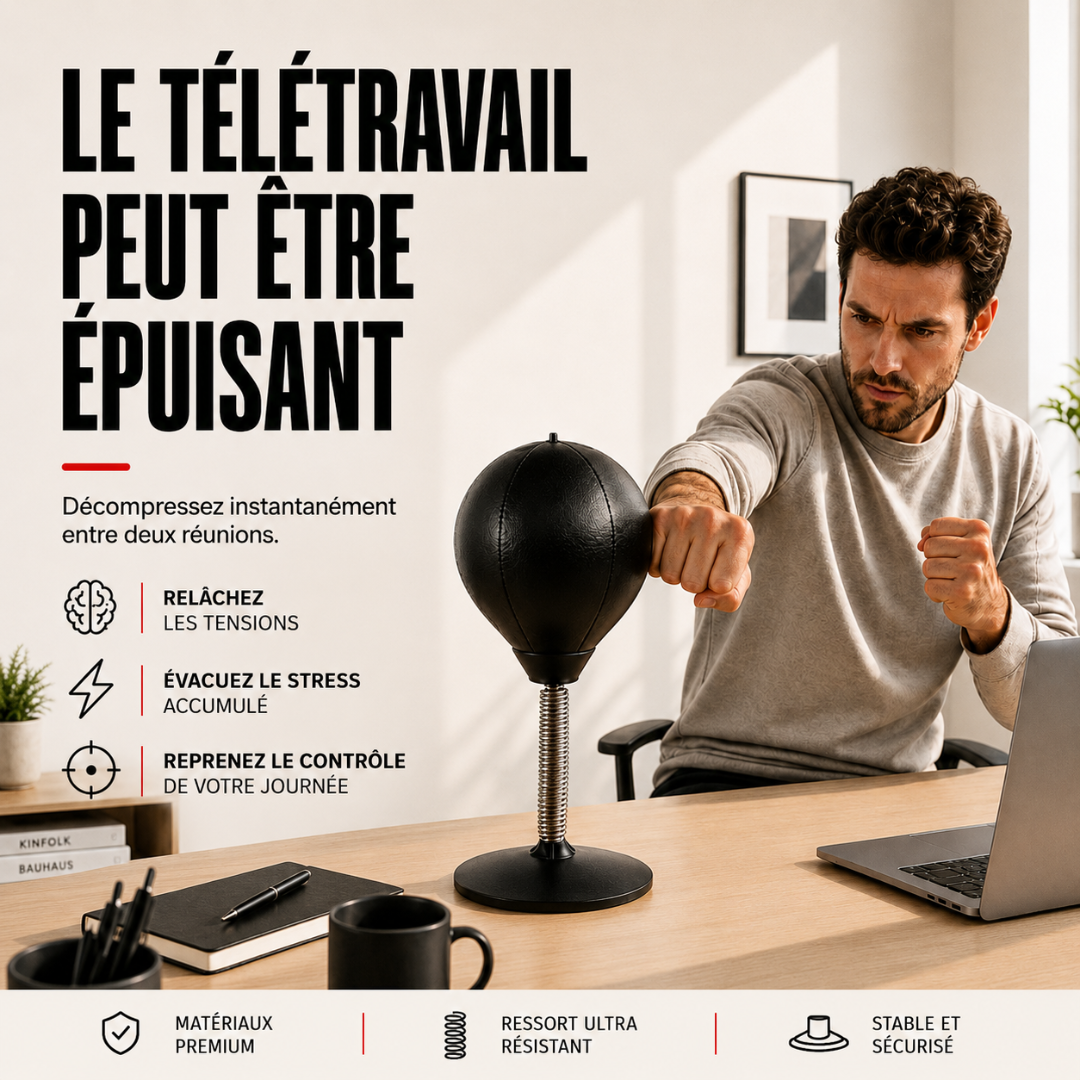 Punching Ball Bureau Cuir PU MaisonDuBoxeur