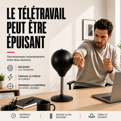 Punching Ball Bureau Cuir PU MaisonDuBoxeur