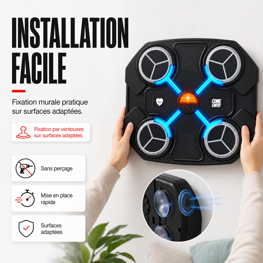 Machine de Boxe 4 Cibles LED MaisonDuBoxeur