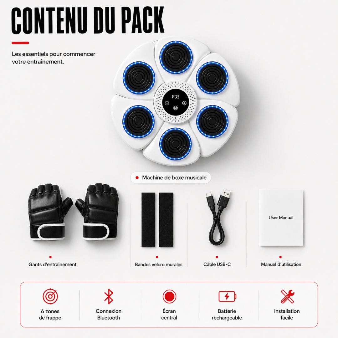 Machine de Boxe RGB Gants Inclus MaisonDuBoxeur