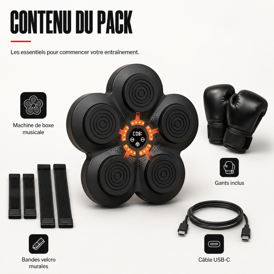 Machine de Boxe 6 Cibles Bluetooth MaisonDuBoxeur