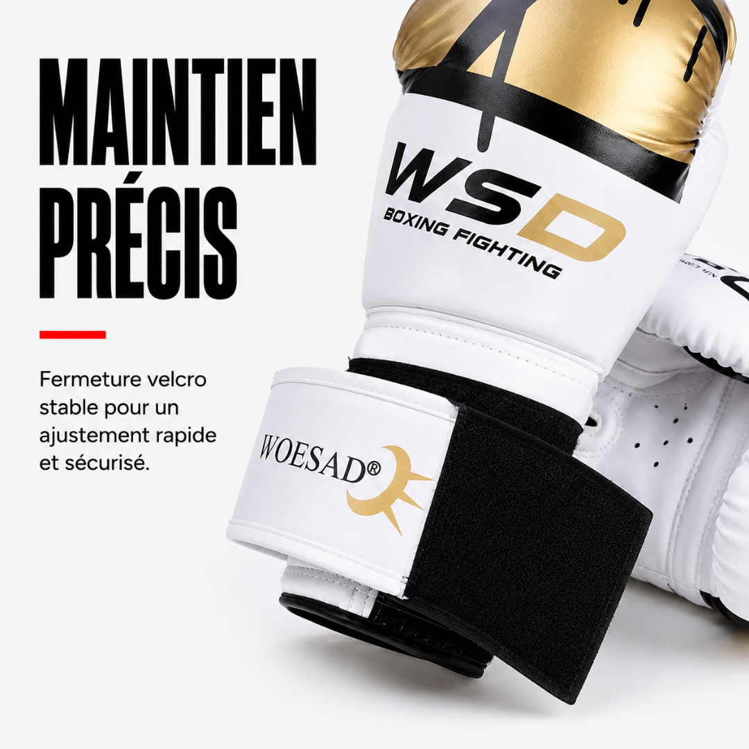 Gants de Boxe Kick Boxing Cuir PU MaisonDuBoxeur