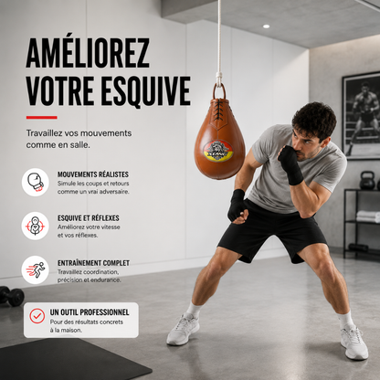 Poire de Vitesse Suspendue – Cuir Microfibre MaisonDuBoxeur