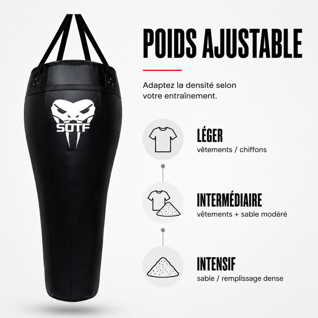 Sac de Frappe Muay Thai Forme Corps MaisonDuBoxeur