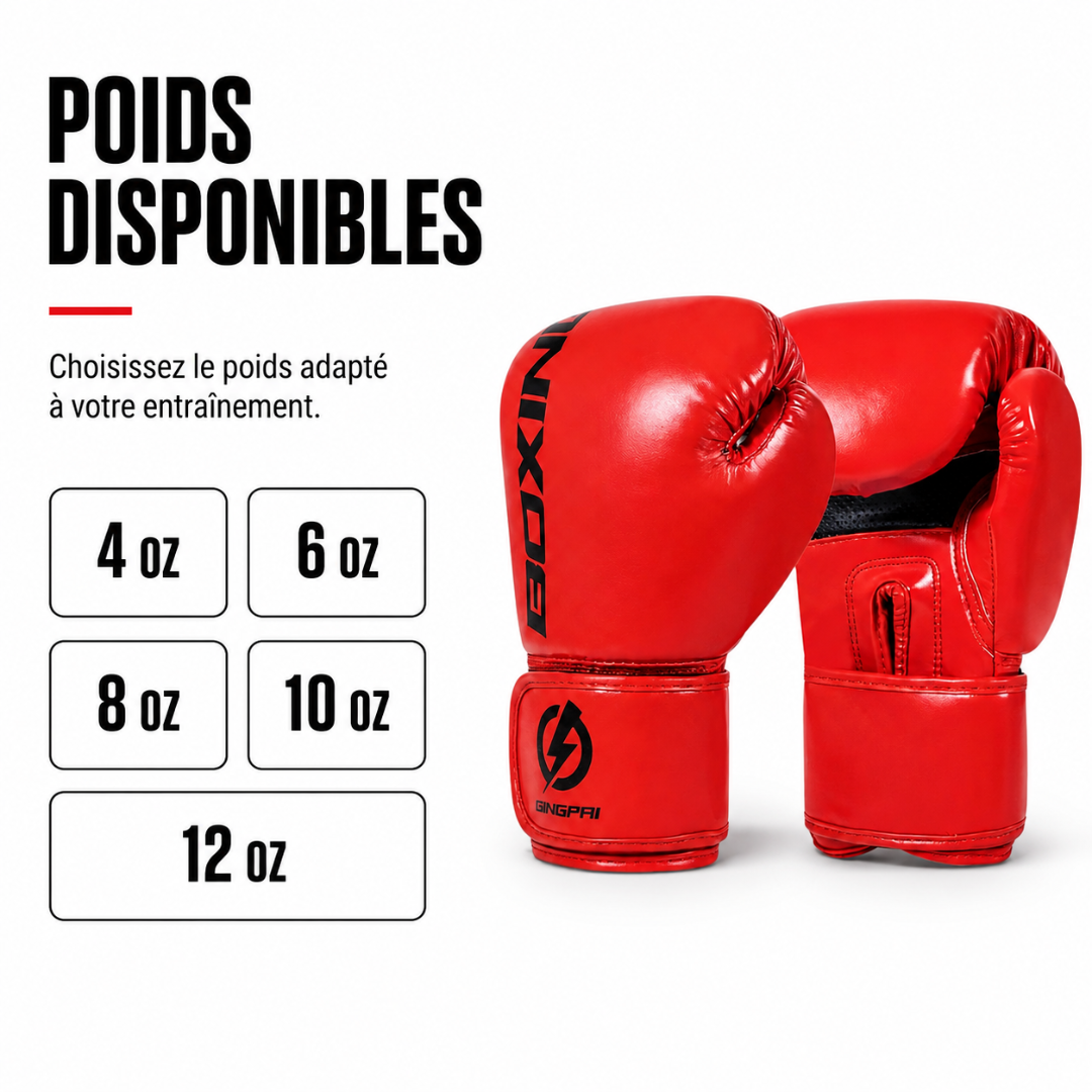 Gants de Boxe Cuir PU Premium MaisonDuBoxeur
