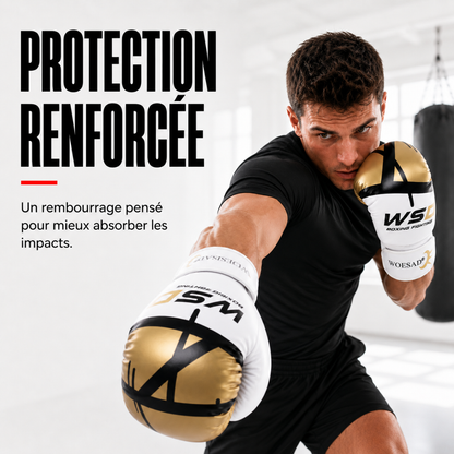 Gants de Boxe Kick Boxing Cuir PU MaisonDuBoxeur