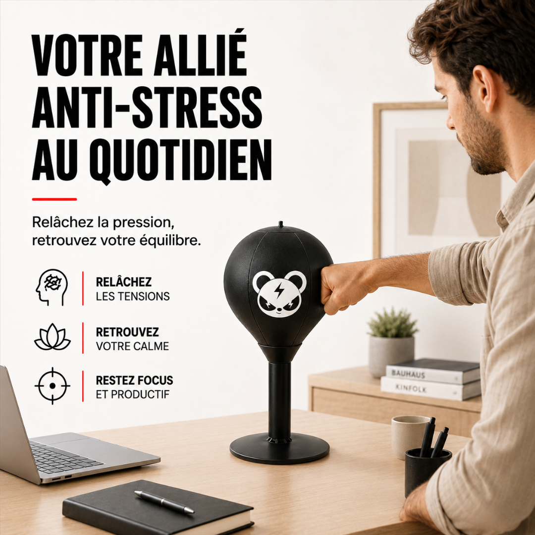 Punching Ball Bureau Ninja Panda MaisonDuBoxeur