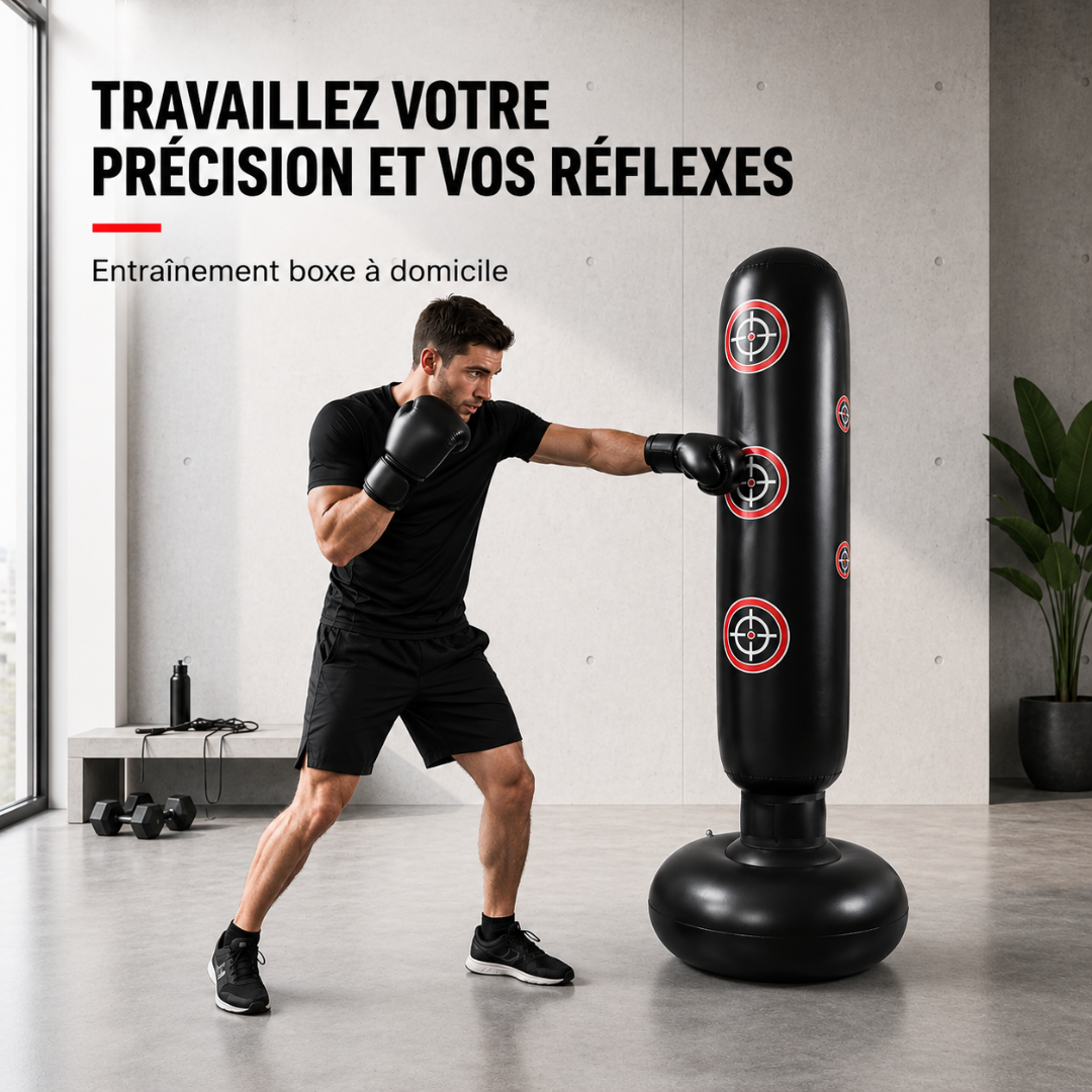 Punching Ball Gonflable 160 cm – Zones de Frappe MaisonDuBoxeur