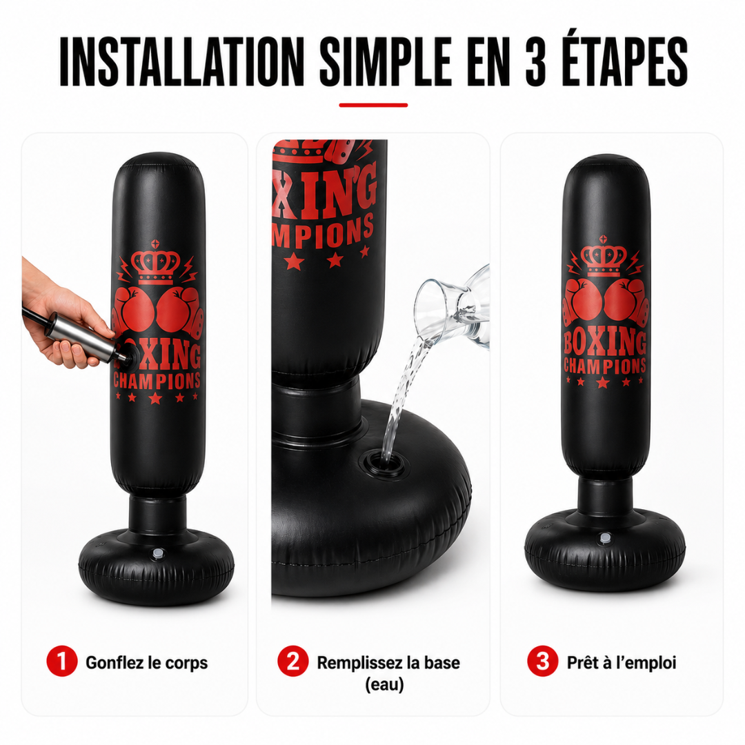 Punching Ball Gonflable 160 cm – PVC Renforcé MaisonDuBoxeur