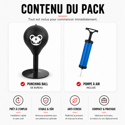 Punching Ball Bureau Ninja Panda MaisonDuBoxeur